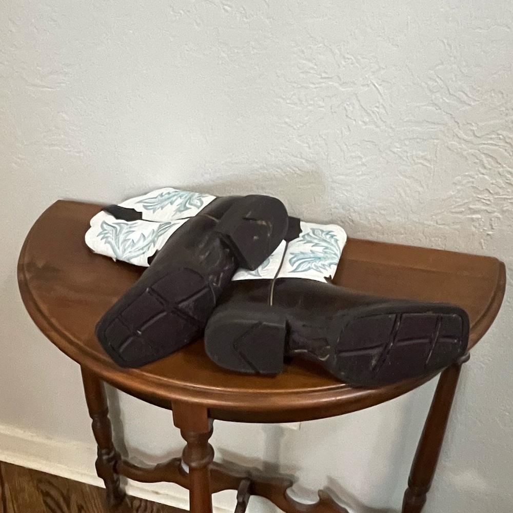 Ariat Brown Leather Western Boots with White Shaft and Beautiful Stitching NWOT - Picture 12 of 14
